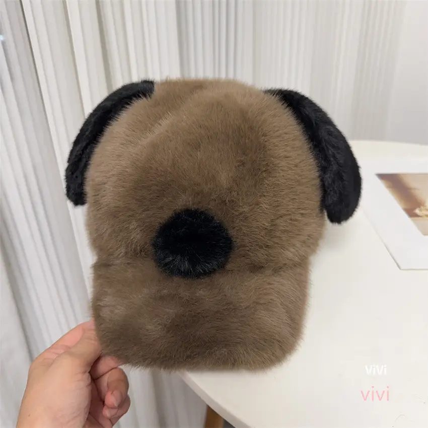 Cute Plush Duckbill Cap for Women Winter Warm Face-Slimming - Image 4