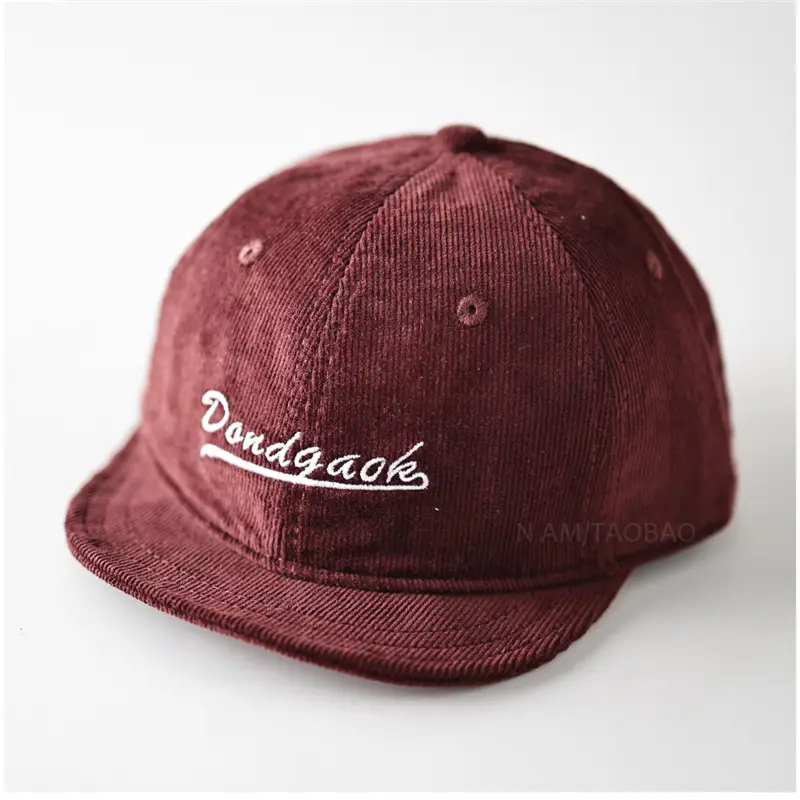 Men's Maroon Embroidered Baseball Cap with Ultra-Short Bristle - Image 7
