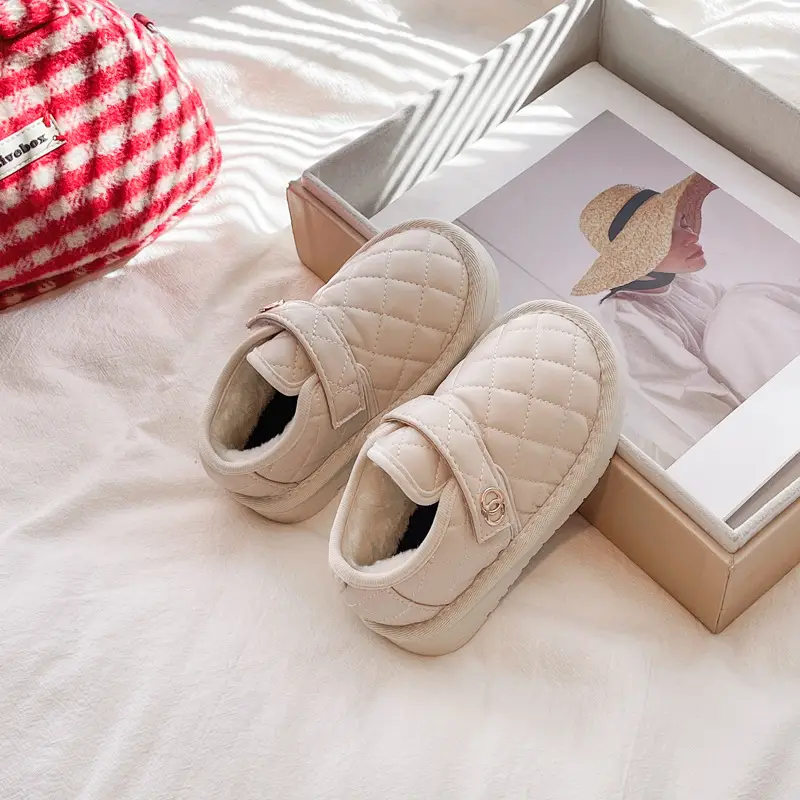 Baby Cotton Shoes Men's Warm Baby Toddler Shoes Soft Sole One-Year-Old Girl's Snow Boots Non-Slip Waterproof Autumn and Winter Style