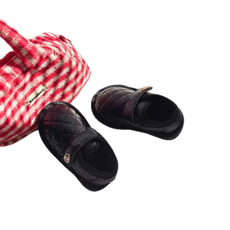 Baby Cotton Shoes Men's Warm Baby Toddler Shoes Soft Sole One-Year-Old Girl's Snow Boots Non-Slip Waterproof Autumn and Winter Style