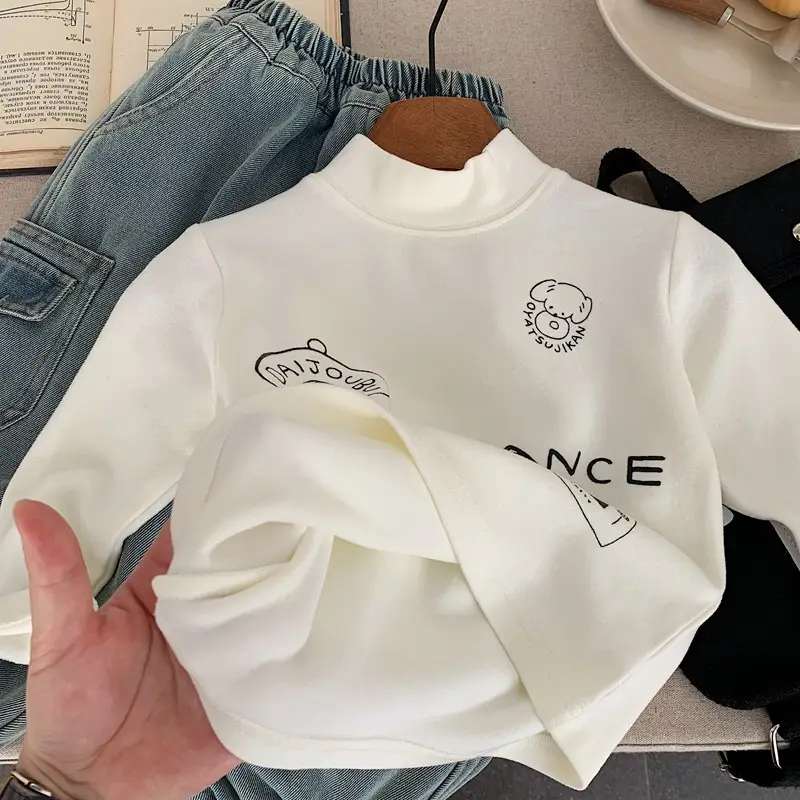 Kids Korean Style T-Shirt White Black Chancer — feature 6