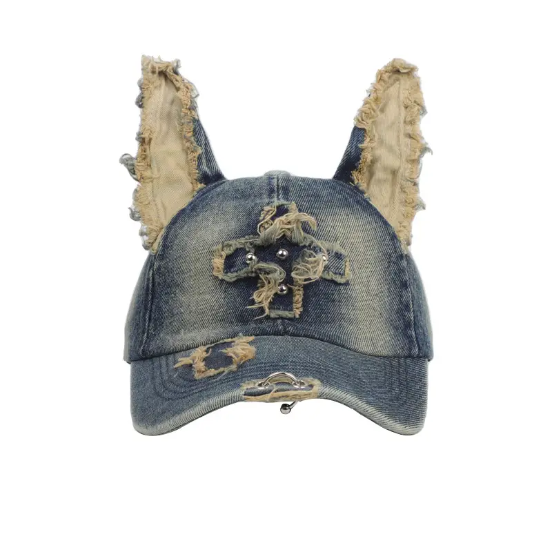 American Retro Doberman Distressed Denim Cap 117g
