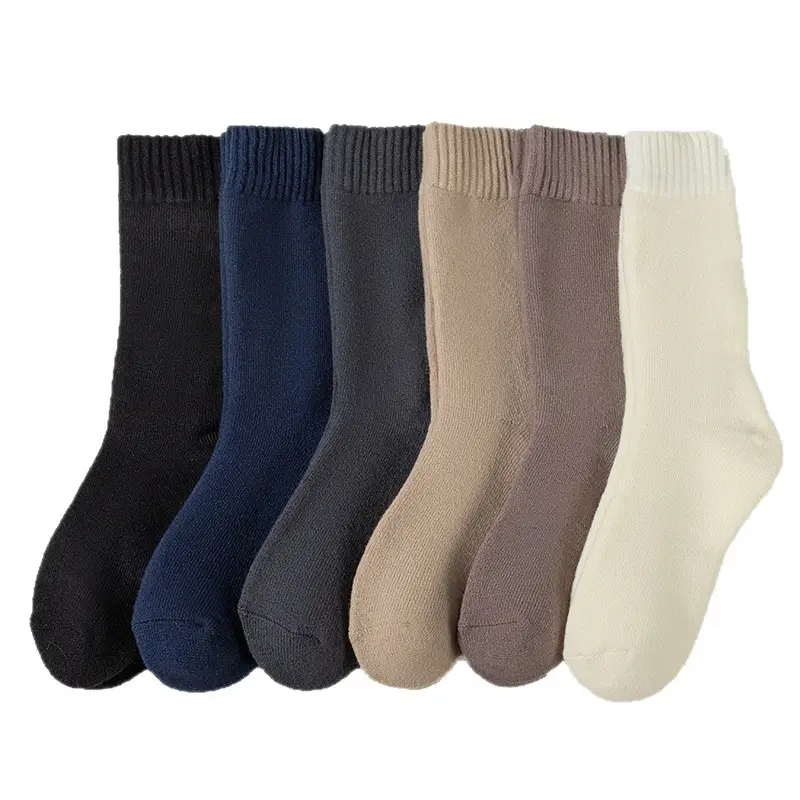 Autumn and Winter Fleece-Lined Thick Socks for Men, Terry Socks, Winter Towel Socks, Thick Anti-Odor Warm Adult Long Socks