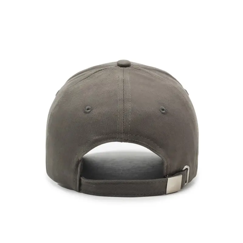 Korean Style Grey Baseball Cap with Embroidery for Spring Autumn