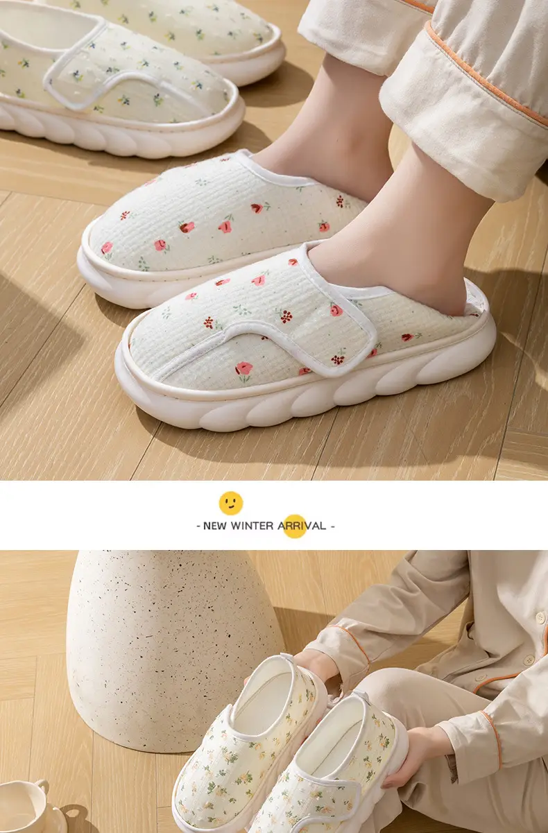 Maternity Shoes for Women, Autumn and Winter 2025 New Style, Pregnant Women's Spring and Autumn Slip-On Cotton Slippers with Non-Slip Thick Soles for Outdoor Wear — feature 12