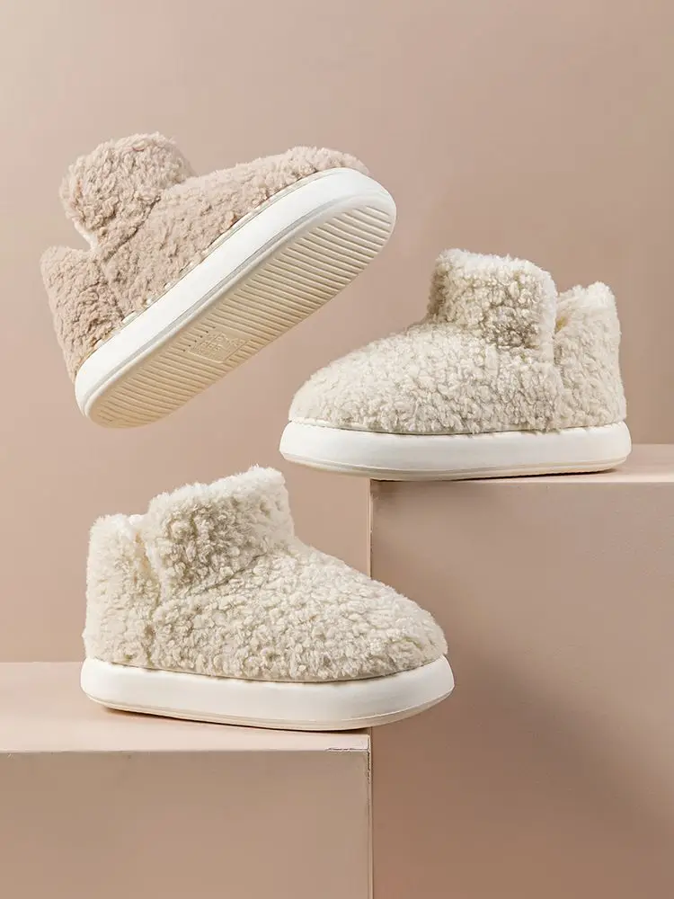 Warm Plush Cotton Slippers Women Winter Cozy — feature 16