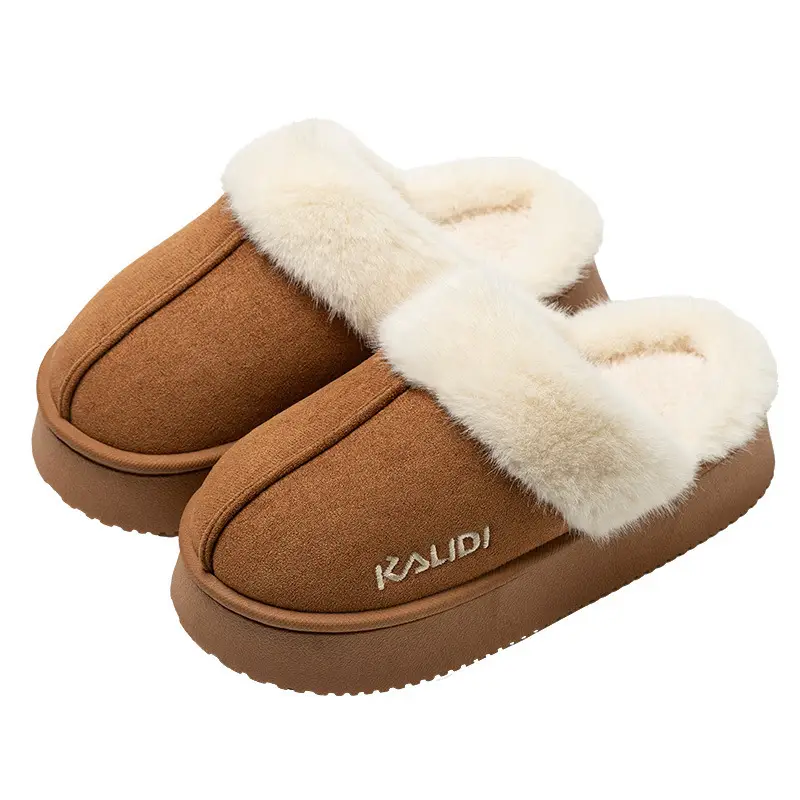 Women's Cotton Warm Slippers Closed Toe Autumn Winter