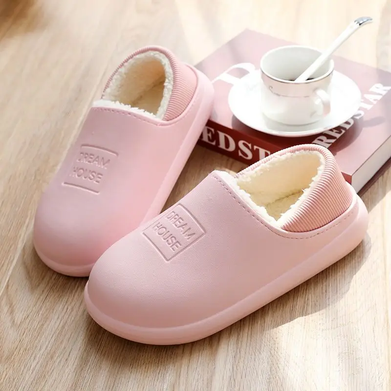 Women Pink Fleece Lined Slippers 2025