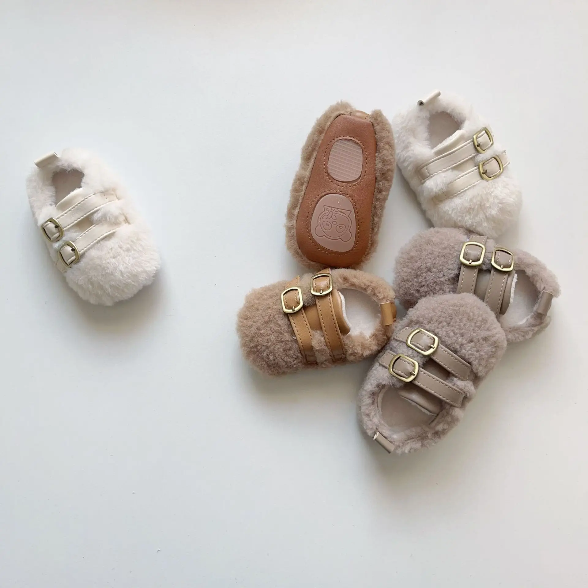 Baby Velvet Faux Fur Laced Shoes for Toddler Winter — feature 5