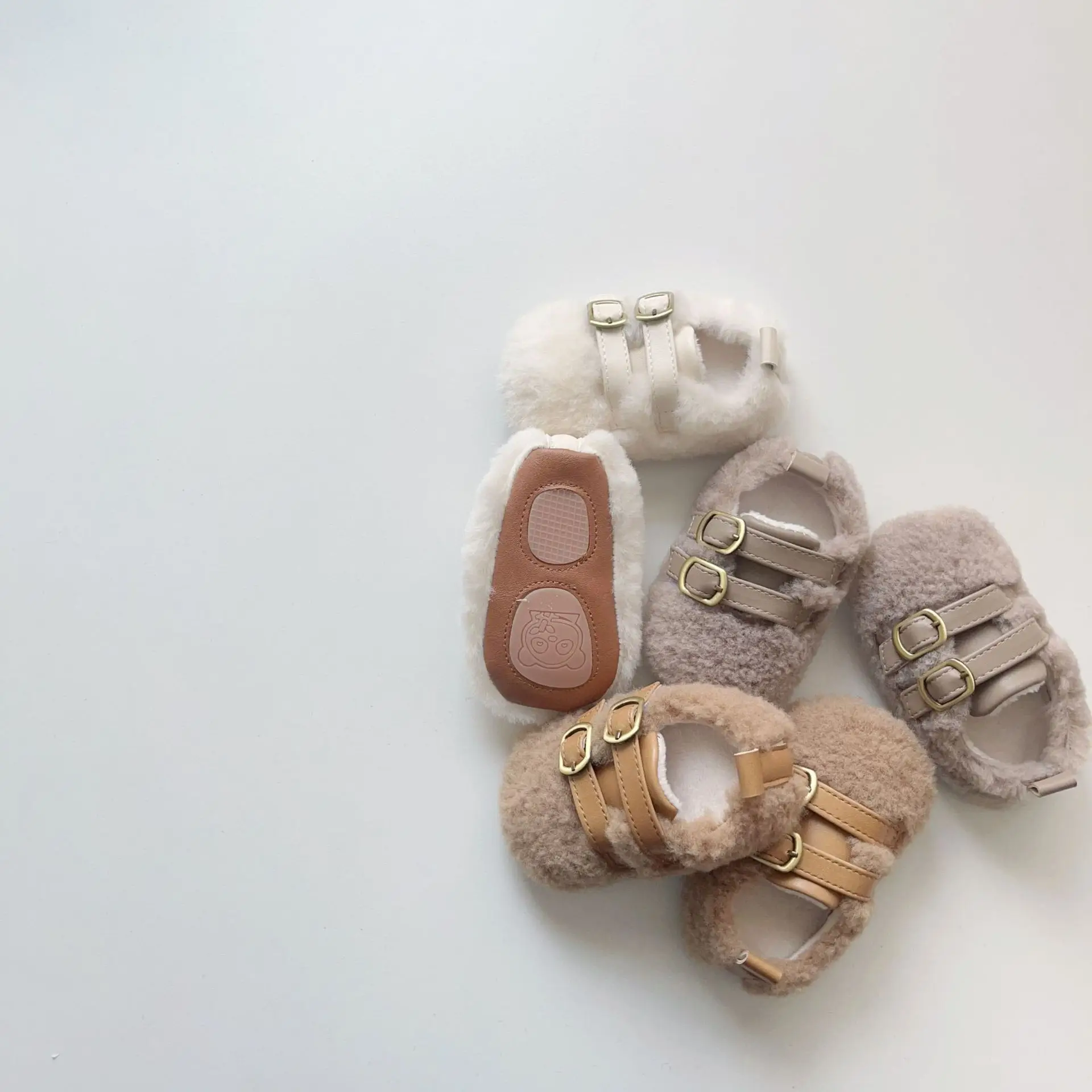 Baby Velvet Faux Fur Laced Shoes for Toddler Winter — feature 6