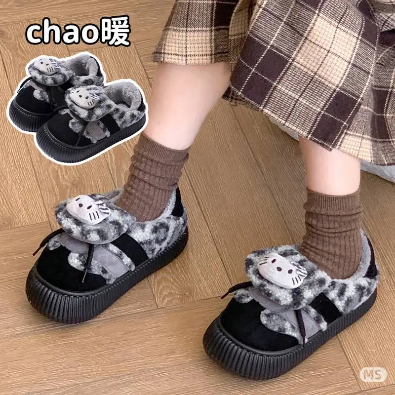 2025 Winter Plush Cat Slippers Black Non-Slip - Image 6