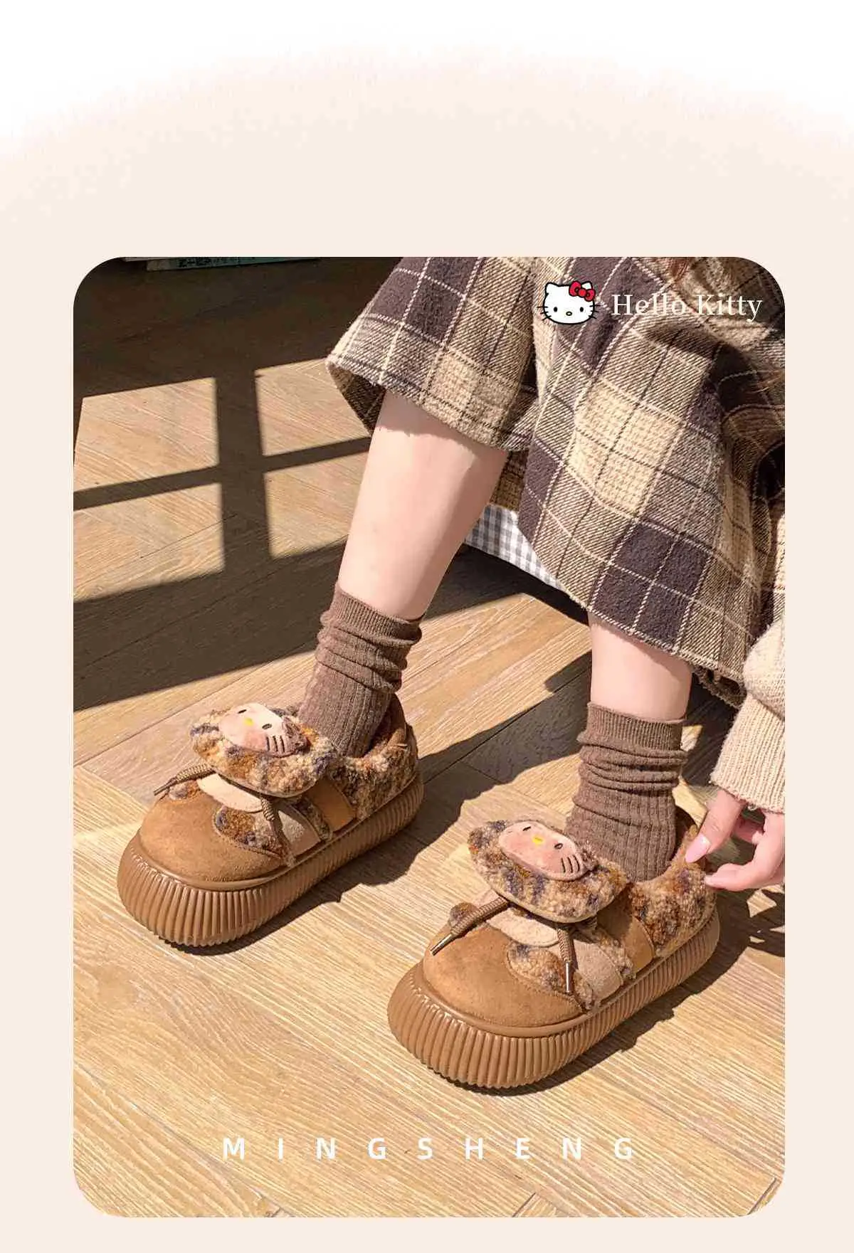 2025 Winter Plush Cat Slippers Black Non-Slip — feature 3