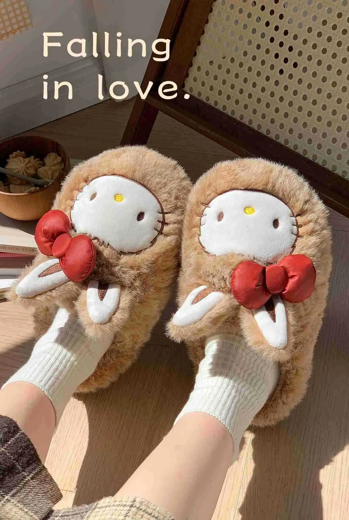 2025 Winter Cute Cat Fleece Lined Non-Slip Slippers — feature 3