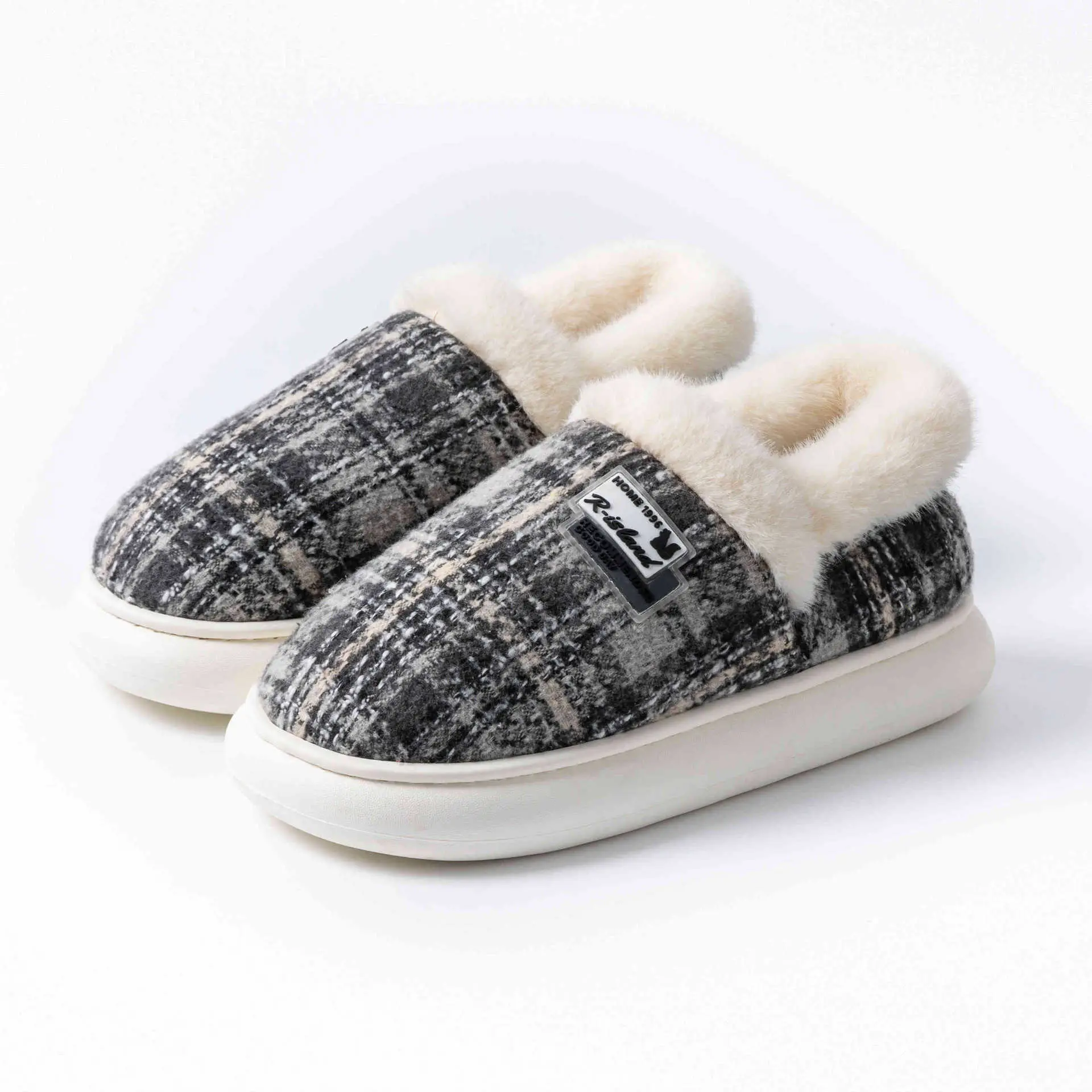 Men's Fleece Lined Winter Slippers Warm Thickened Cotton - Image 17