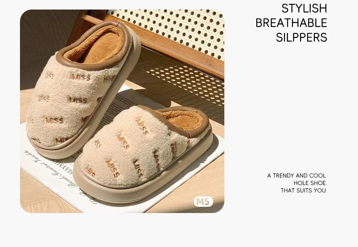 Women Cotton Slippers Winter Warm Anti-Slip 2025 — feature 5
