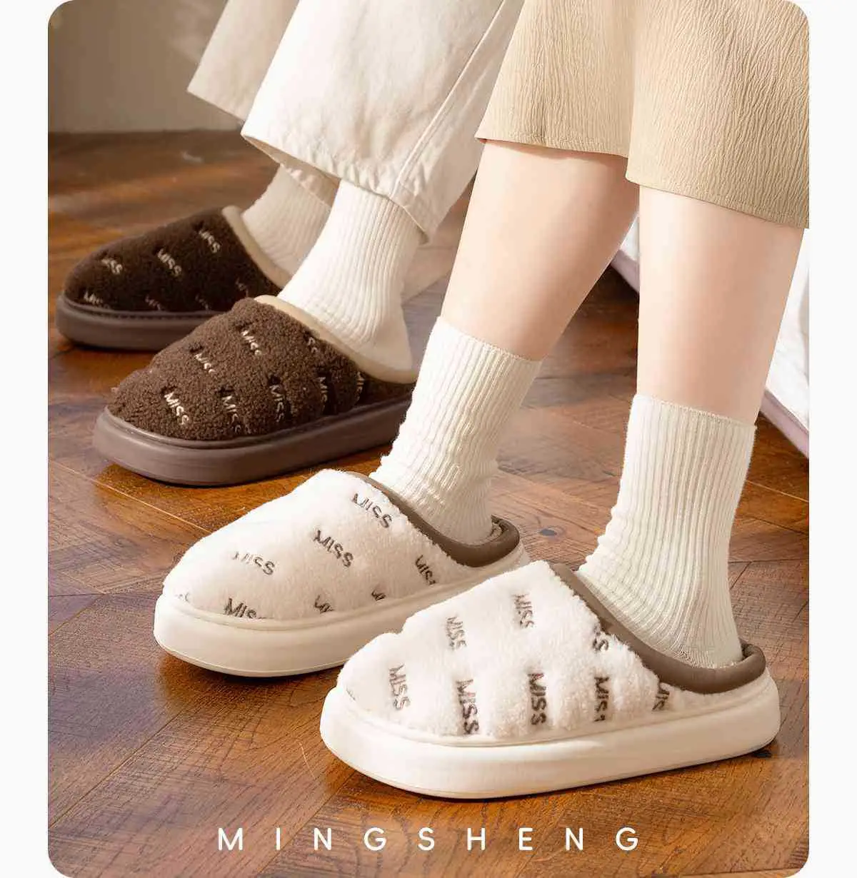 Women Cotton Slippers Winter Warm Anti-Slip 2025 — feature 9