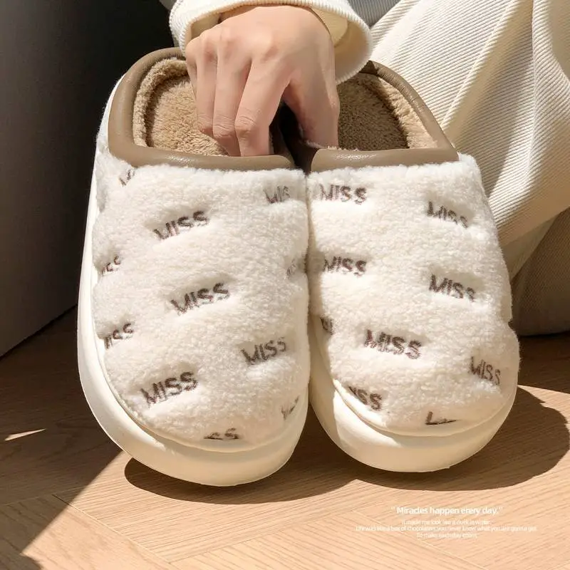 Women Cotton Slippers Winter Warm Anti-Slip 2025 - Image 2