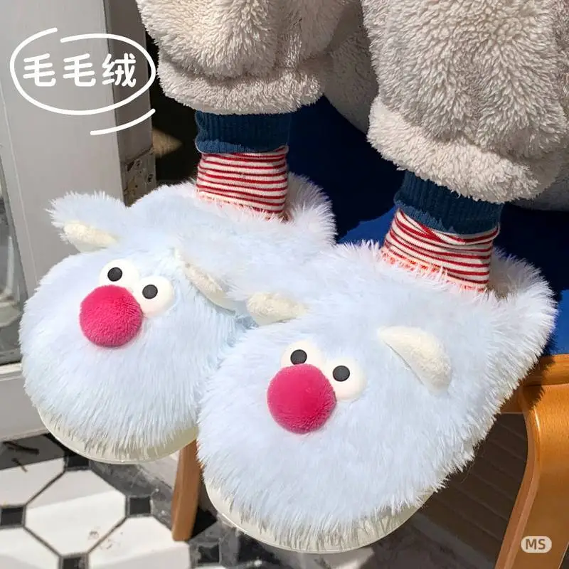 2025 Cartoon Fluffy Slippers for Home & Outdoor Wear - Image 4