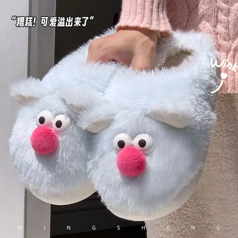 2025 Cartoon Fluffy Slippers for Home & Outdoor Wear - Image 5