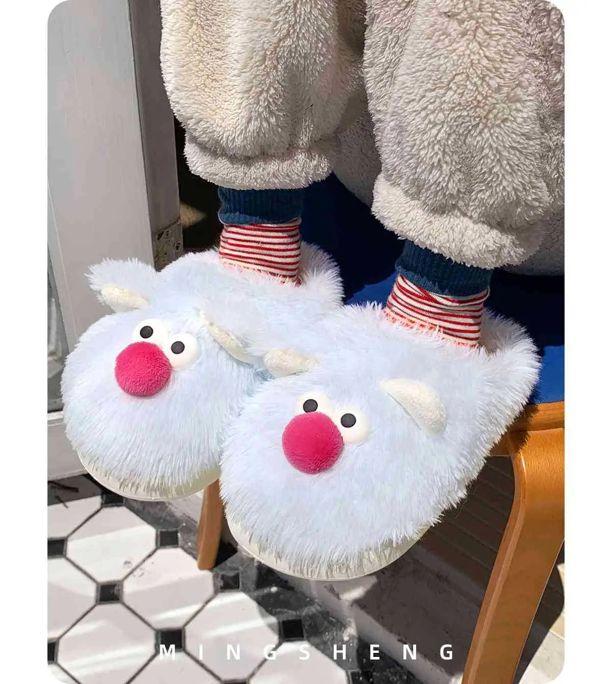 2025 Cartoon Fluffy Slippers for Home & Outdoor Wear — feature 5