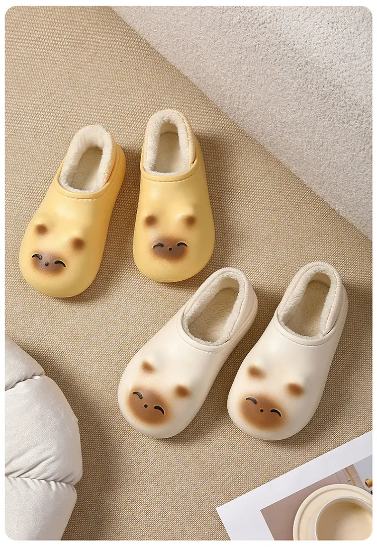 Waterproof Cotton Slippers for Women Autumn and Winter Bag Heel Indoor Home 2025 New Warm Thick-Soled Non-Slip Fleece-Lined Cotton Shoes — feature 14