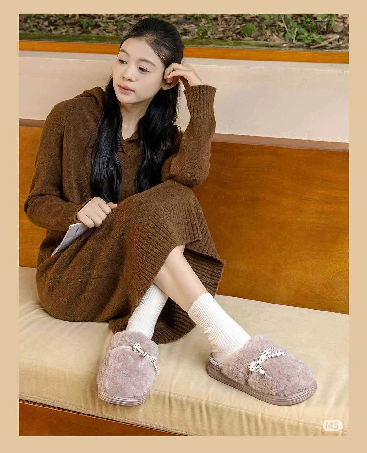 2025 Winter Bow Plush Cotton Slippers Warm Home Indoor — feature 8