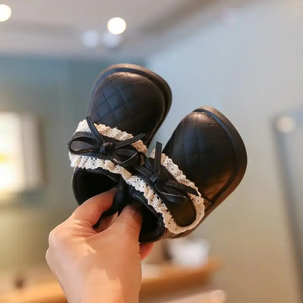 Princess Leather Boots for Baby Girls Winter Warm