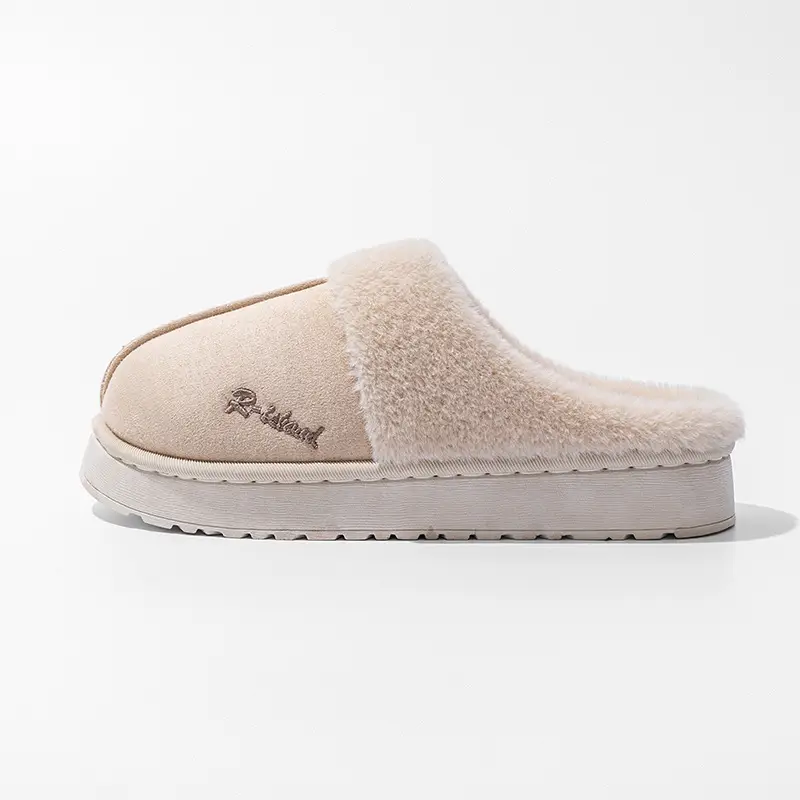 Stuffed Cotton Slippers for Women Autumn and Winter 2025 New Home Thick-Soled Non-Slip Warm Fleece-Lined Thickeneded Couple Cotton Slippers for Men - Image 9