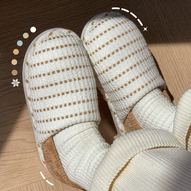 2025 Winter Knitted Slippers Soft-Soled Flat Heel