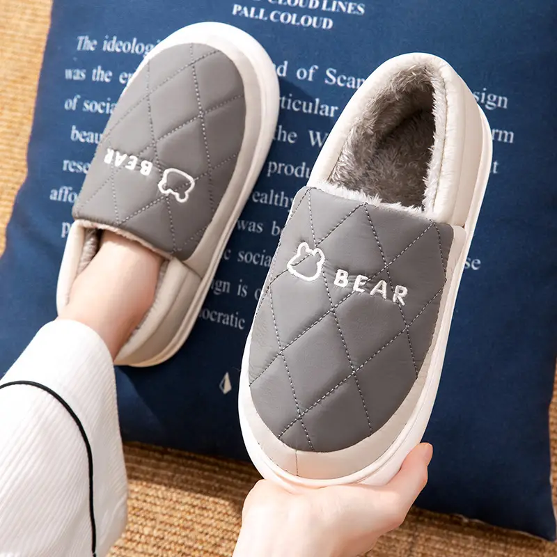 Women Winter Plush Maternity Shoes Blue Orange Waterproof