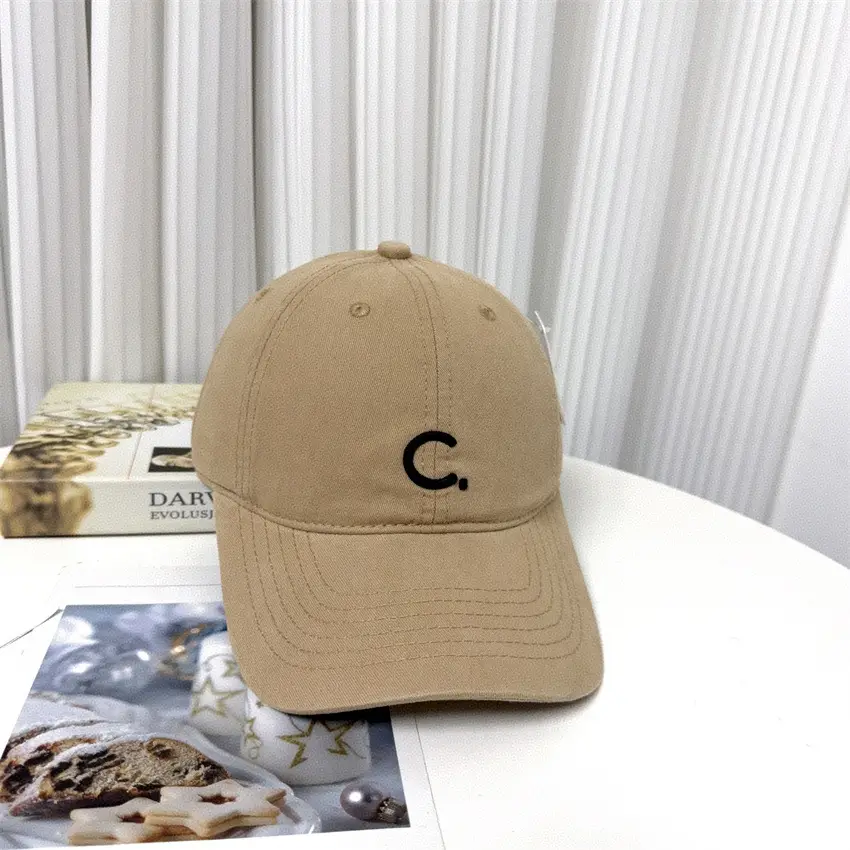 Maroon C-Branded Cotton Baseball Cap for Women - Image 4