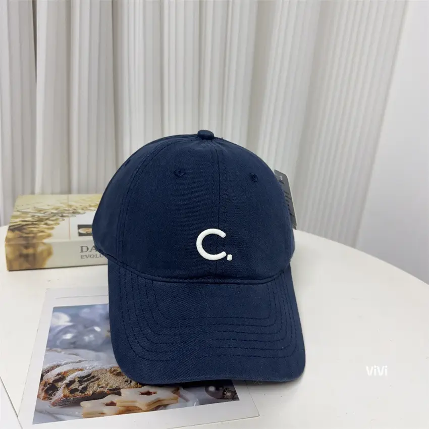 Maroon C-Branded Cotton Baseball Cap for Women - Image 5