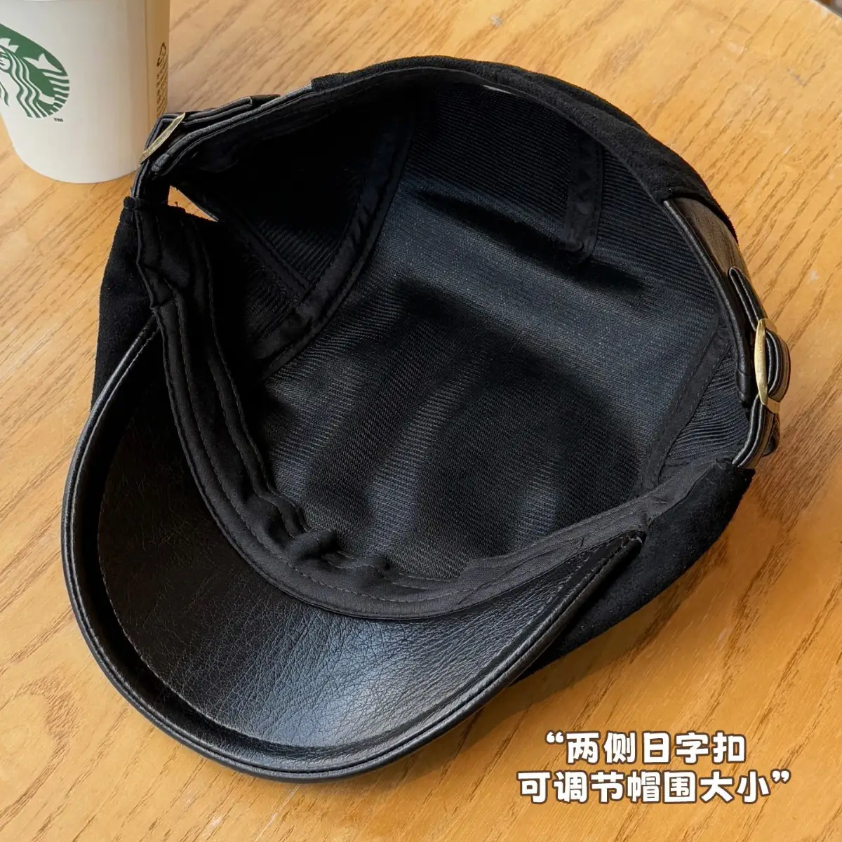 Women British Newsboy Cap Suede Duckbill Brown - Image 7
