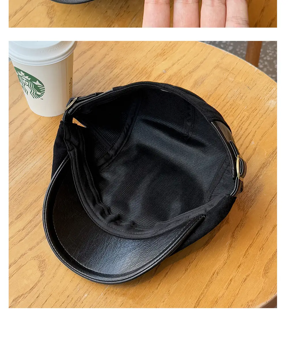 Women British Newsboy Cap Suede Duckbill Brown — feature 14