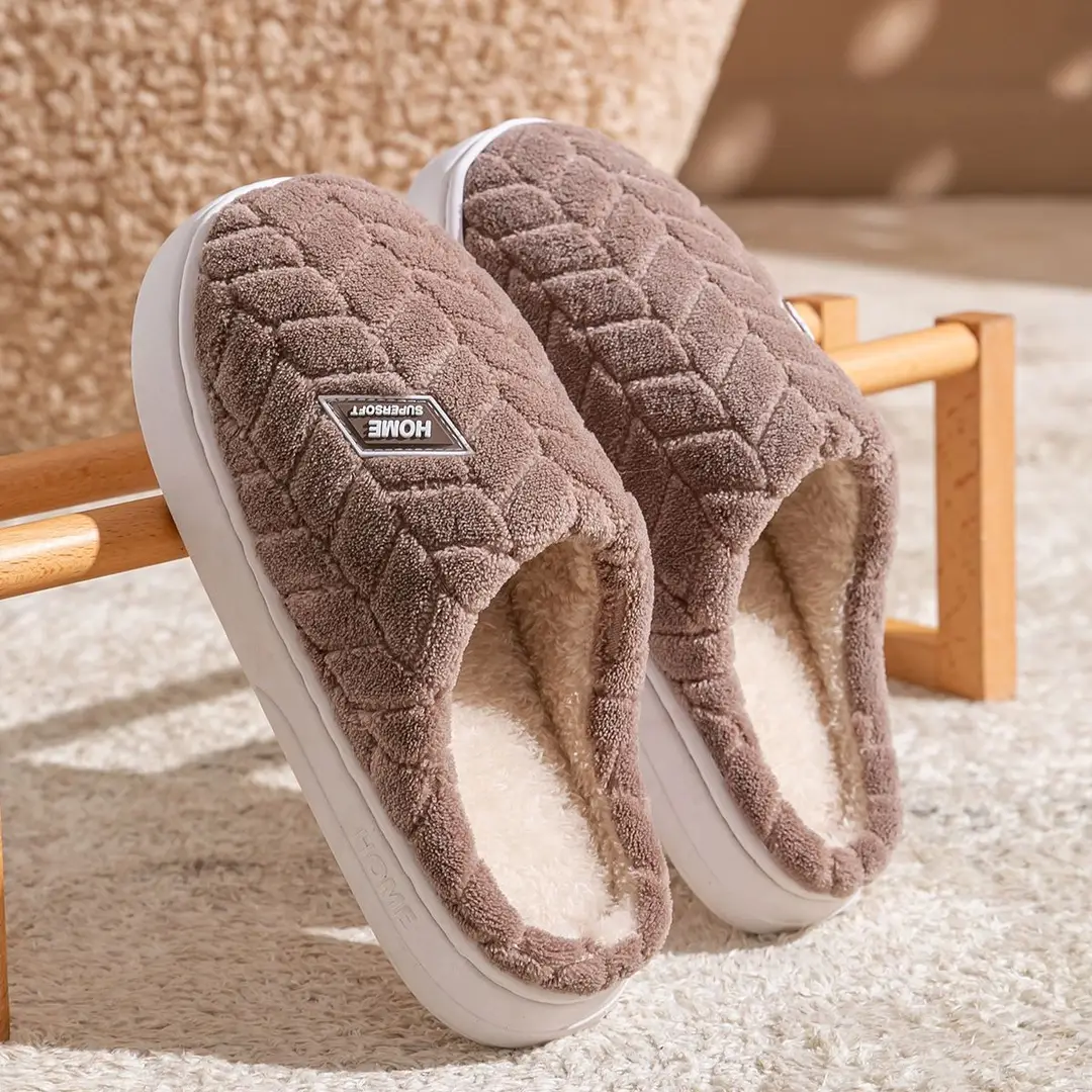 Stuffed Cotton Slippers for Women 2025 Autumn and Winter New Style Indoor Home Thick-Soled Warm Couple Cotton Slippers for Men Winter - Image 10