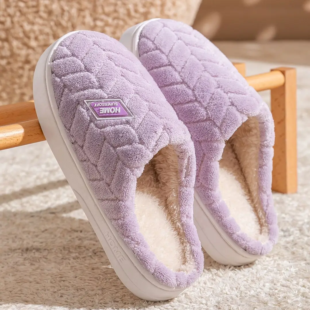 Stuffed Cotton Slippers for Women 2025 Autumn and Winter New Style Indoor Home Thick-Soled Warm Couple Cotton Slippers for Men Winter - Image 7