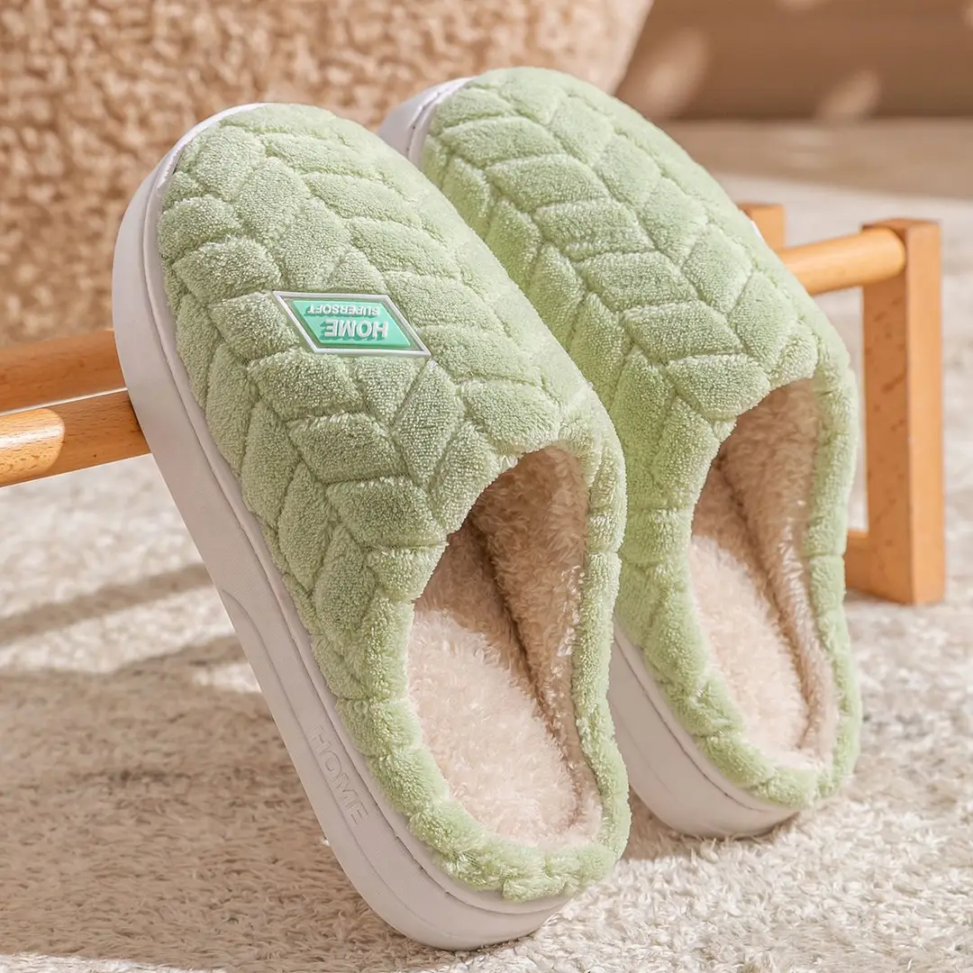 Stuffed Cotton Slippers for Women 2025 Autumn and Winter New Style Indoor Home Thick-Soled Warm Couple Cotton Slippers for Men Winter - Image 8