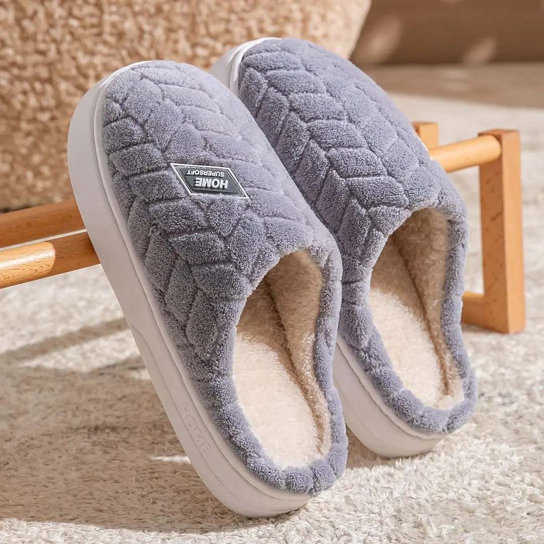 Stuffed Cotton Slippers for Women 2025 Autumn and Winter New Style Indoor Home Thick-Soled Warm Couple Cotton Slippers for Men Winter - Image 9