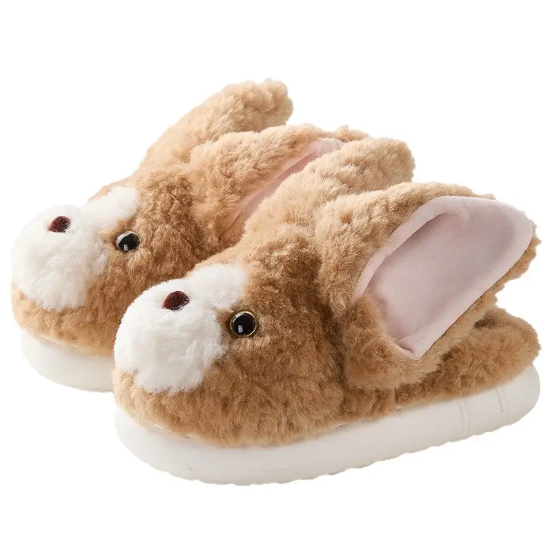 Qidan Shoe Factory Cartoon Cotton Slippers for Women Autumn and Winter Cute Home Indoor Velvet Warm Thick-Soled Anti-Slip Cotton Slippers for Women - Image 9