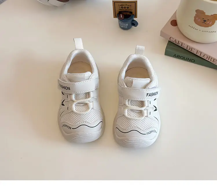 White Mesh Toddler Shoes for Boys Baby Non-Slip Soft Bottom — feature 6