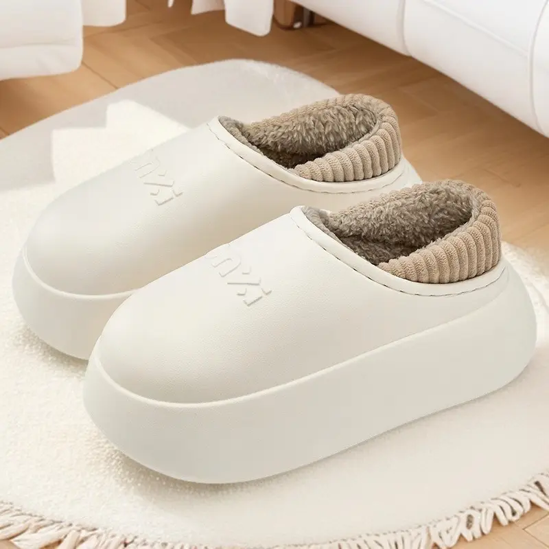 Women Winter Warm Slipper White Thick Soled - Image 3