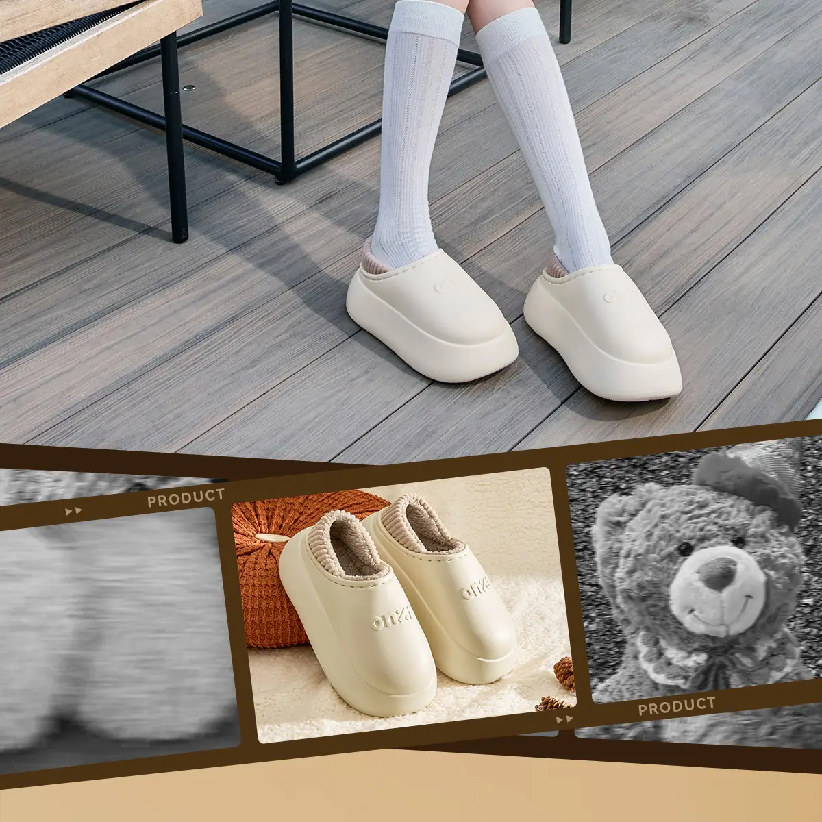 Women Winter Warm Slipper White Thick Soled — feature 2