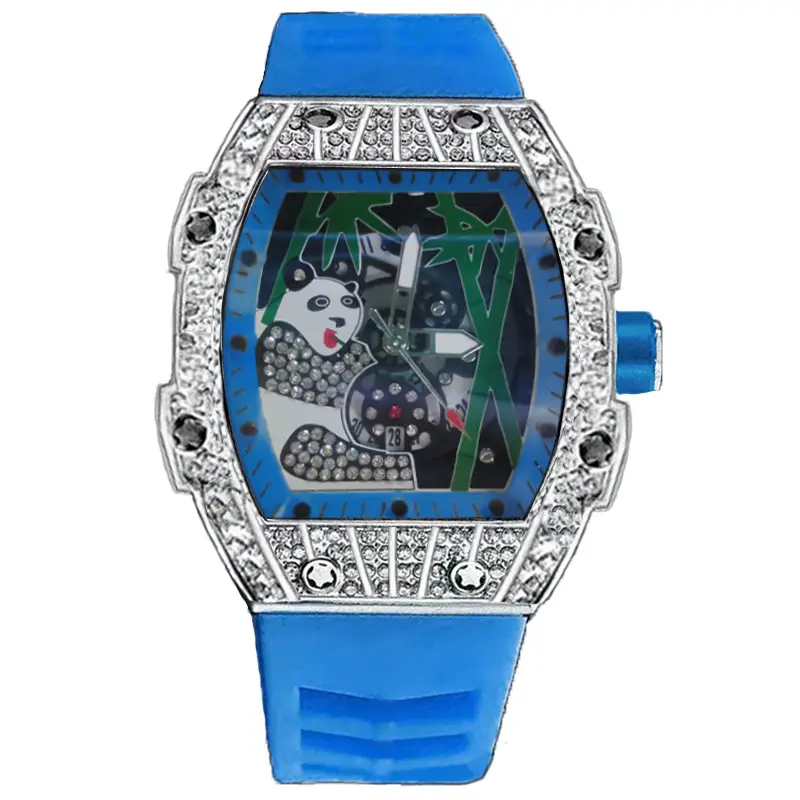 Popular Foreign Trade Men's Watch with Hollow Design, Chinese Style Panda Watch, Luminous Personality, Cool Quartz Watch, Cross-Border — feature 40