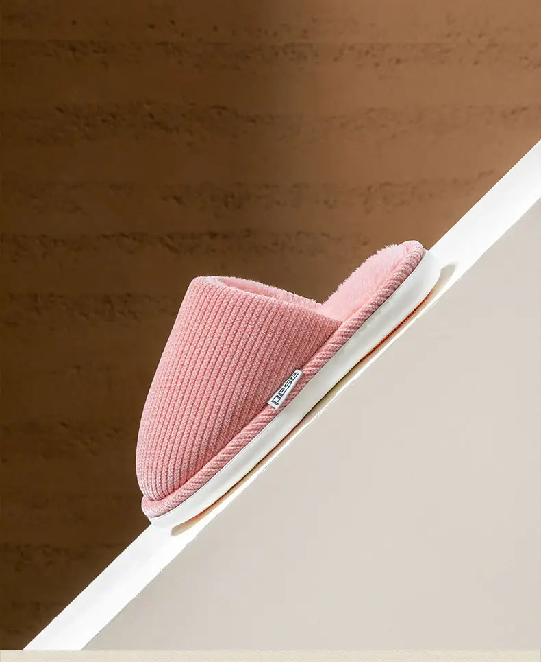 Thickened Warm Cotton Slippers, New Plush Slippers, Home Indoor Non-Slip Warm Cotton Slippers, Thick Soles, Versatile — feature 19