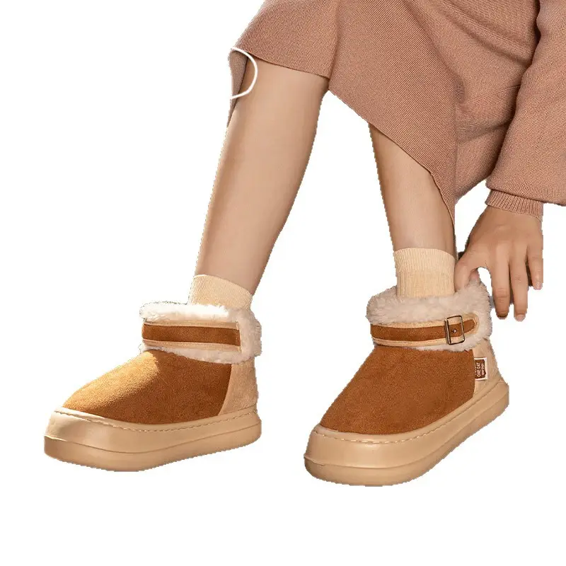 2025 Winter Women's Cotton Warm Slippers High Platform - Image 8