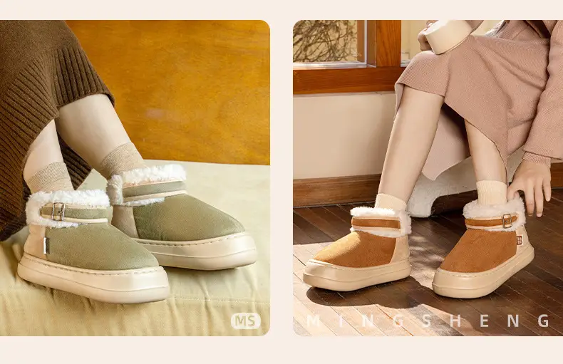 2025 Winter Women's Cotton Warm Slippers High Platform — feature 10