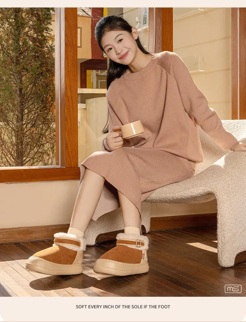 2025 Winter Women's Cotton Warm Slippers High Platform — feature 11