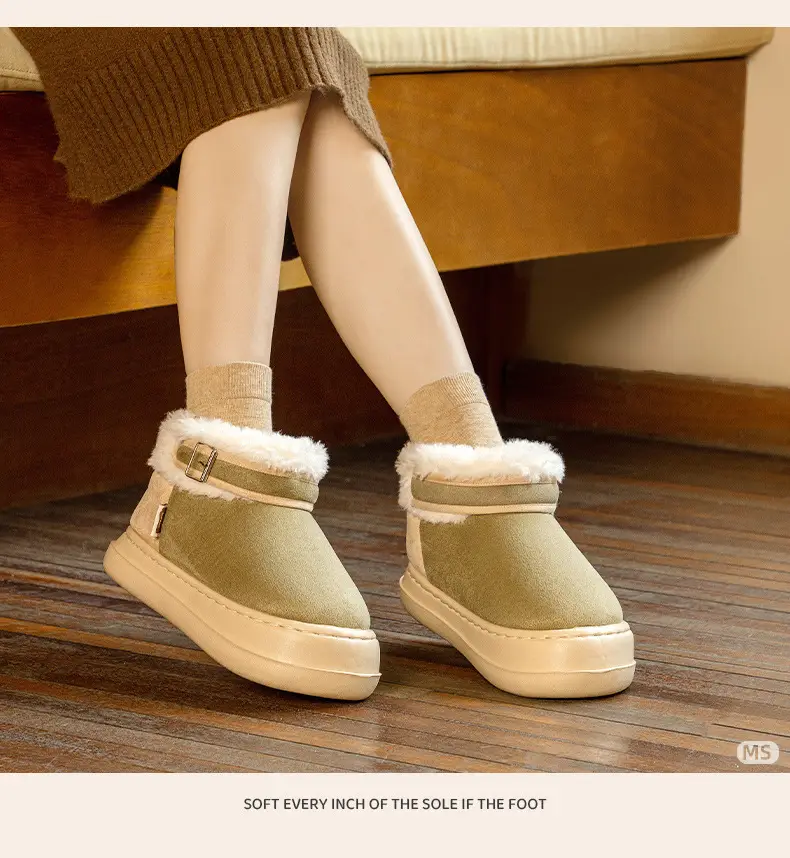 2025 Winter Women's Cotton Warm Slippers High Platform — feature 9