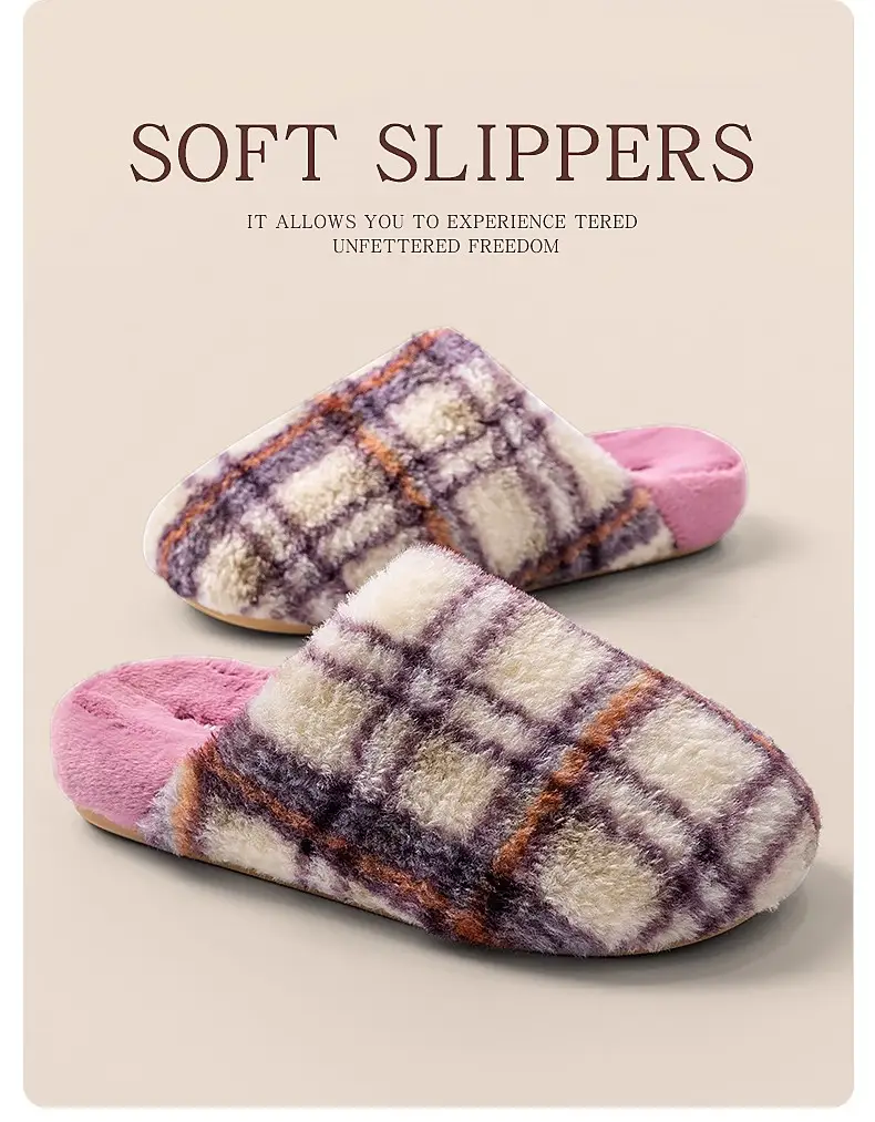 Warm Plush Cotton Slippers for Home Indoor Use — feature 2