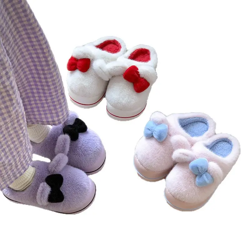 2025 Winter Plush Bow Slippers for Women - Image 7